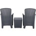 Faro Bistro Set - Black